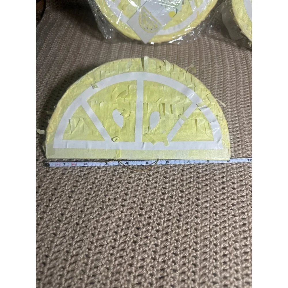 Ginger Ray Yellow Lemon Wedge Slice Pinata To Fill Candy Party Decoration 3 Pack - Picture 6 of 7